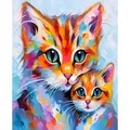 Diamantbild Katze Sternennacht 120 Farben 30x40 bis 45x60 cm – Farbe 120 Colors-BQ BY-6