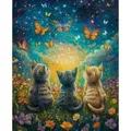 Diamantbild Katze Sternennacht 120 Farben 30x40 bis 45x60 cm – Farbe 120 Colors-BQ BY-14