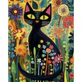 Diamantbild Katze Sternennacht 120 Farben 30x40 bis 45x60 cm – Farbe 120 Colors-BQ BY-20