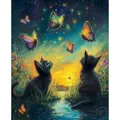 Diamantbild Katze Sternennacht 120 Farben 30x40 bis 45x60 cm – Farbe 120 Colors-BQ BY-19