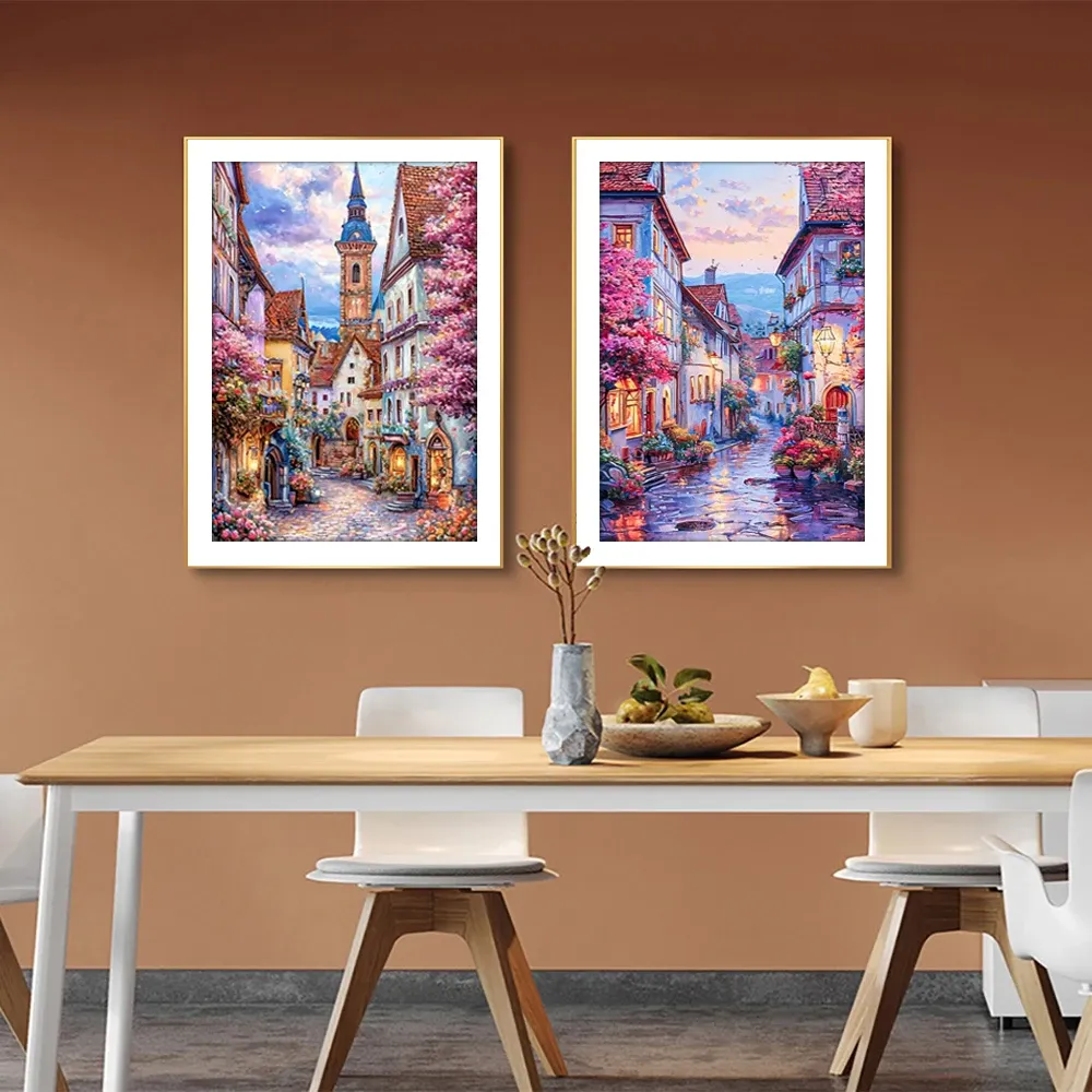 Diamantbild Kirschblüte Fuji Landschaft Mosaik Anfänger Deko