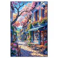 Diamantbild Kirschblüte Fuji Landschaft Mosaik Anfänger Deko – Farbe FDX5582