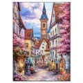 Diamantbild Kirschblüte Fuji Landschaft Mosaik Anfänger Deko – Farbe FDX5586