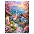 Diamantbild Kirschblüte Fuji Landschaft Mosaik Anfänger Deko – Farbe FDX5587