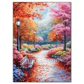 Diamantbild Kirschblüte Fuji Landschaft Mosaik Anfänger Deko – Farbe FDX5590