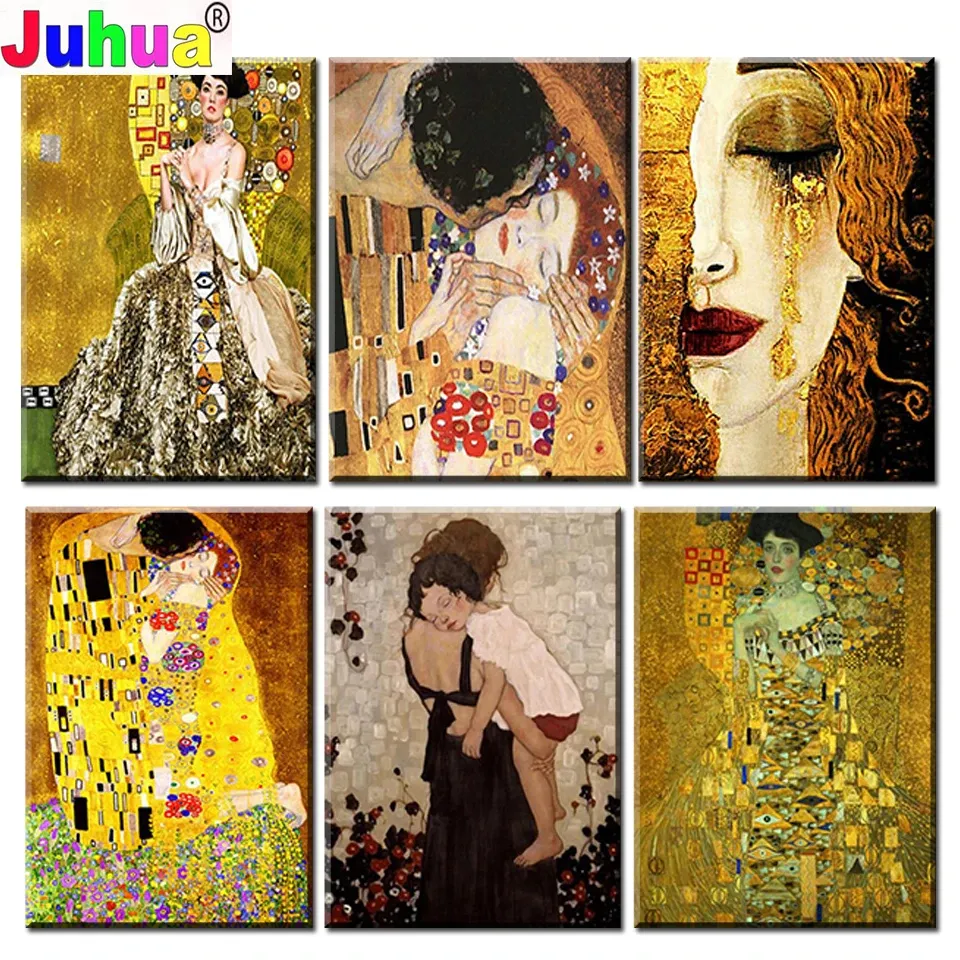 Diamantbild Klimt Porträt abstrakt 20x30 bis 50x70 cm
