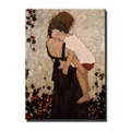 Diamantbild Klimt Porträt abstrakt 20x30 bis 50x70 cm – Farbe Gelb (1)
