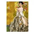 Diamantbild Klimt Porträt abstrakt 20x30 bis 50x70 cm – Farbe WEISS (7)