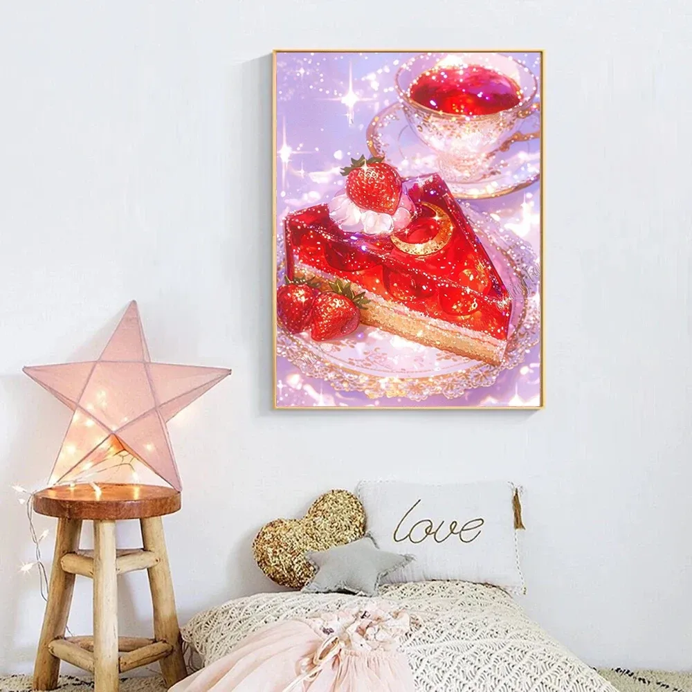 Diamantbild Kuchen 20 bis 50 cm mit runden oder eckigen Steinen