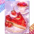 Diamantbild Kuchen 20 bis 50 cm mit runden oder eckigen Steinen – Farbe WE3731