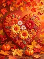 Diamantbild Kürbis Halloween Landschaft Herbst Wald 20x30 bis 50x70cm – Farbe 1124