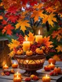Diamantbild Kürbis Halloween Landschaft Herbst Wald 20x30 bis 50x70cm – Farbe 1123