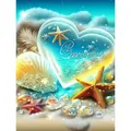 Diamantbild Landschaft 30 x 40 cm mit runden Steinen – Farbe Dunkelgrau