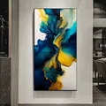 Diamantbild Landschaft abstrakt 20x40 bis 50x100 cm – Farbe Blau (H)