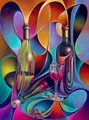 Diamantbild Landschaft abstrakt 25x20 bis 70x50 cm – Farbe 2893SS