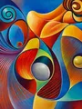 Diamantbild Landschaft abstrakt 25x20 bis 70x50 cm – Farbe 2895SS