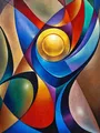 Diamantbild Landschaft abstrakt 25x20 bis 70x50 cm – Farbe 2896SS