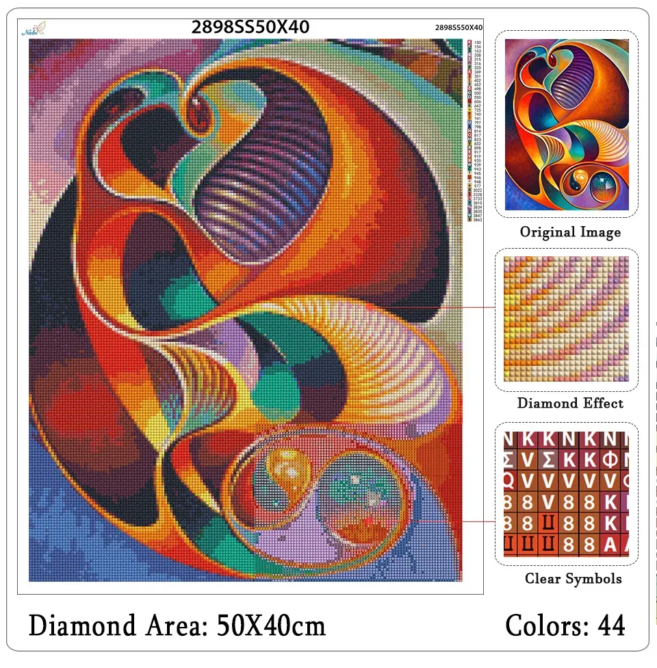 Diamantbild Landschaft abstrakt 25x20 bis 70x50 cm
