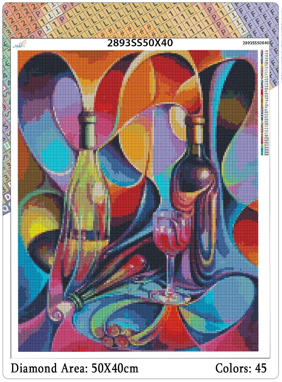Diamantbild Landschaft abstrakt 25x20 bis 70x50 cm