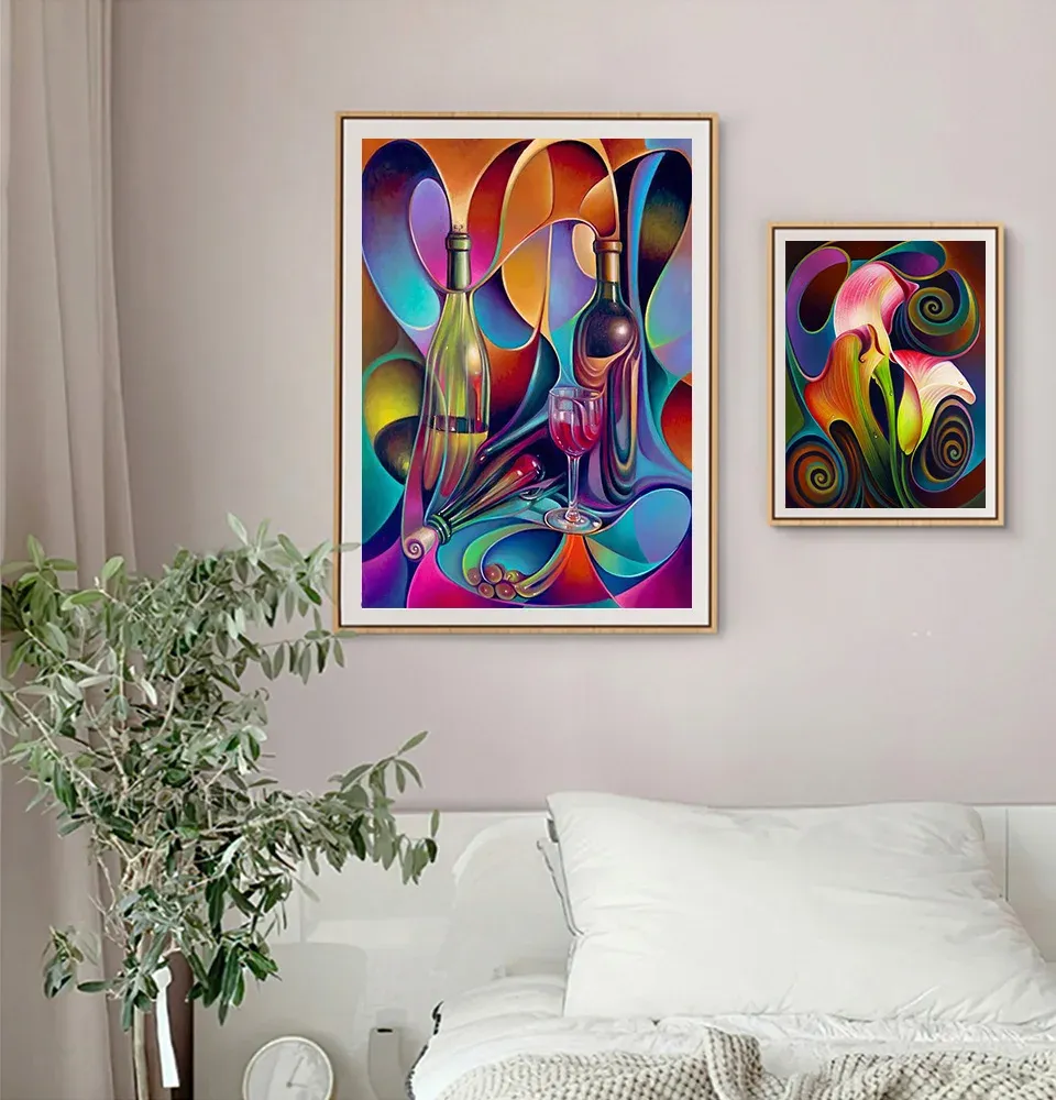 Diamantbild Landschaft abstrakt 25x20 bis 70x50 cm