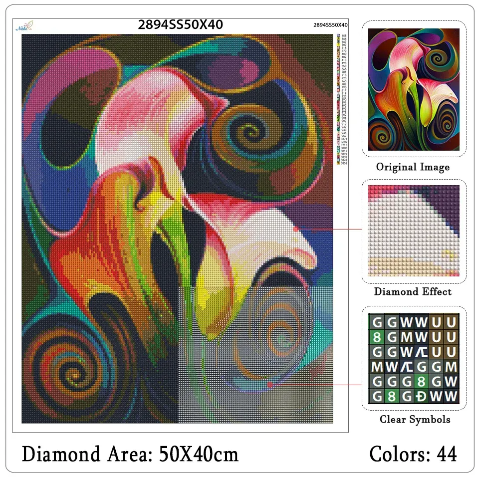 Diamantbild Landschaft abstrakt 25x20 bis 70x50 cm