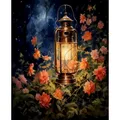 Diamantbild Lichter Landschaft 30 x 40 cm mit runden Steinen – Farbe hellgrün