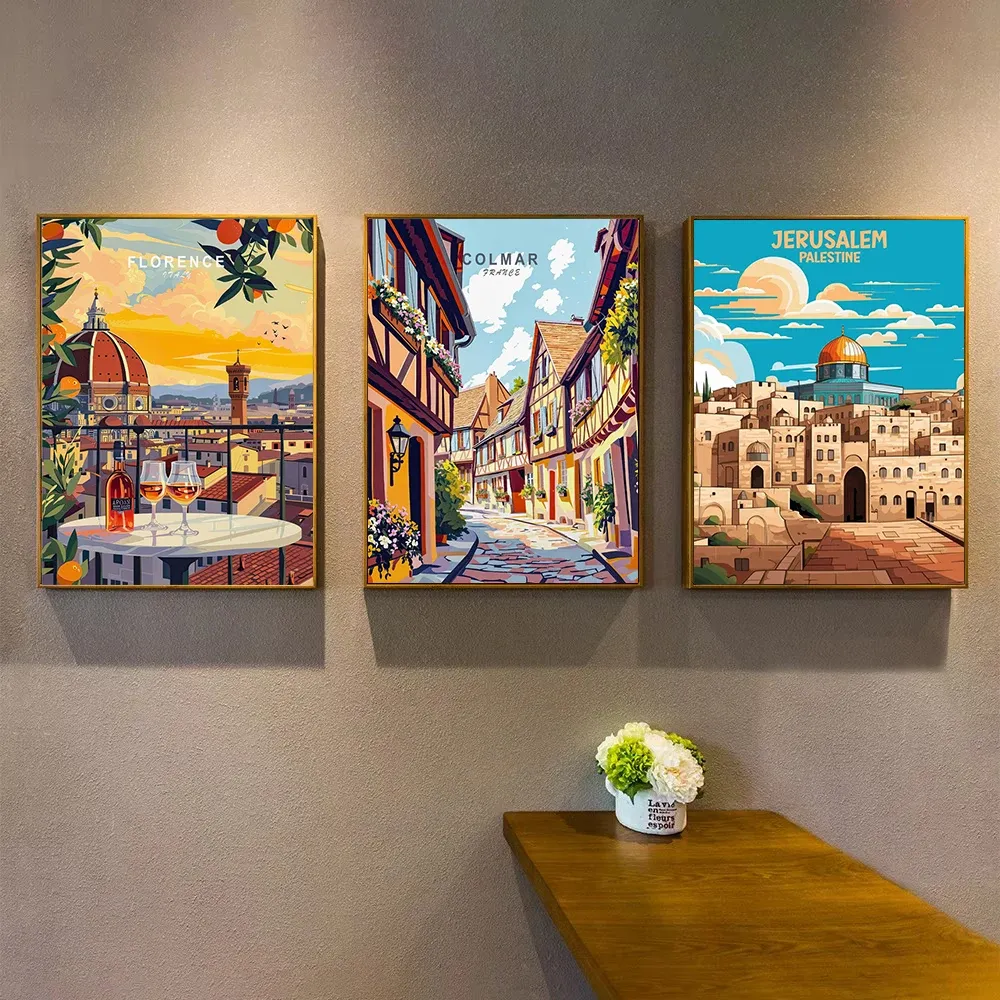 Diamantbild London Street View 20 bis 50 cm mit runden oder eckigen Steinen