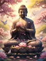 Diamantbild Lotus Buddha 20 bis 70 cm mit runden oder eckigen Steinen – Farbe YCC158-4