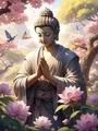 Diamantbild Lotus Buddha 20 bis 70 cm mit runden oder eckigen Steinen – Farbe YCC158-2
