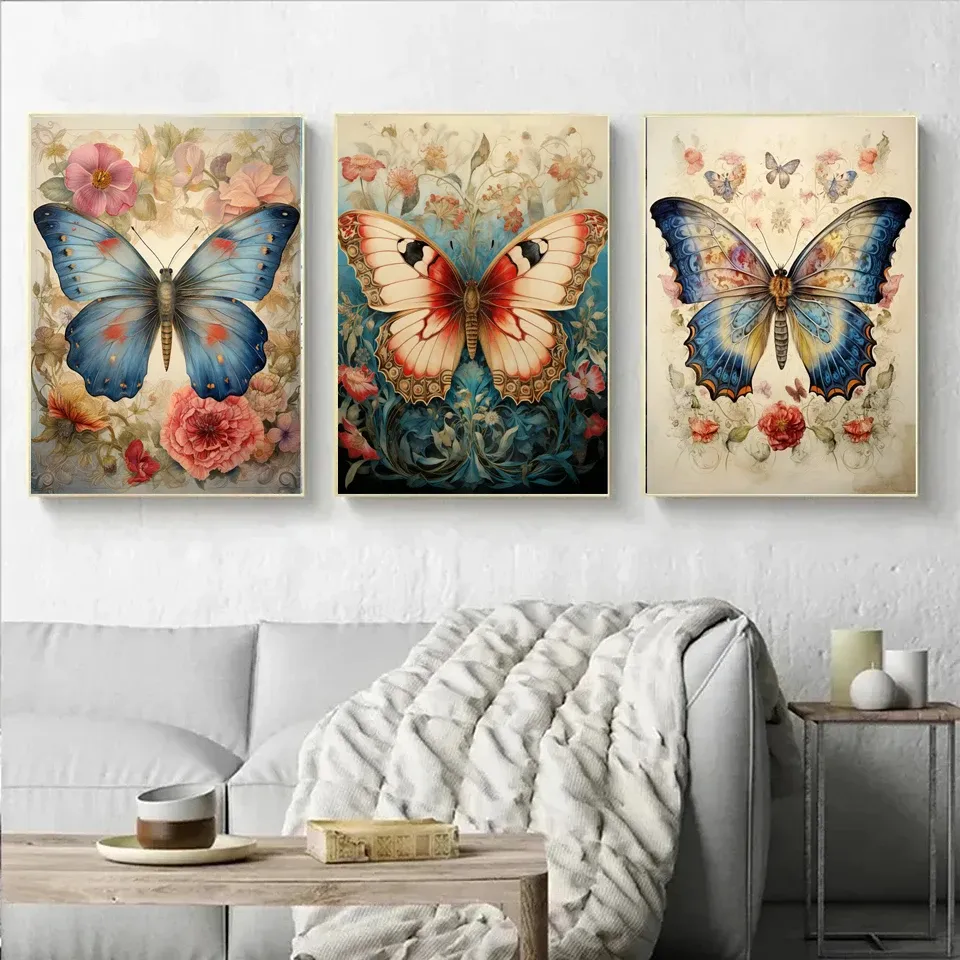 Diamantbild Mandala Schmetterling Blume 20x25 bis 40x50 cm