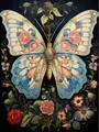 Diamantbild Mandala Schmetterling Blume 20x25 bis 40x50 cm – Farbe HUA2406