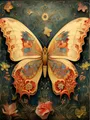 Diamantbild Mandala Schmetterling Blume 20x25 bis 40x50 cm – Farbe HUA2410