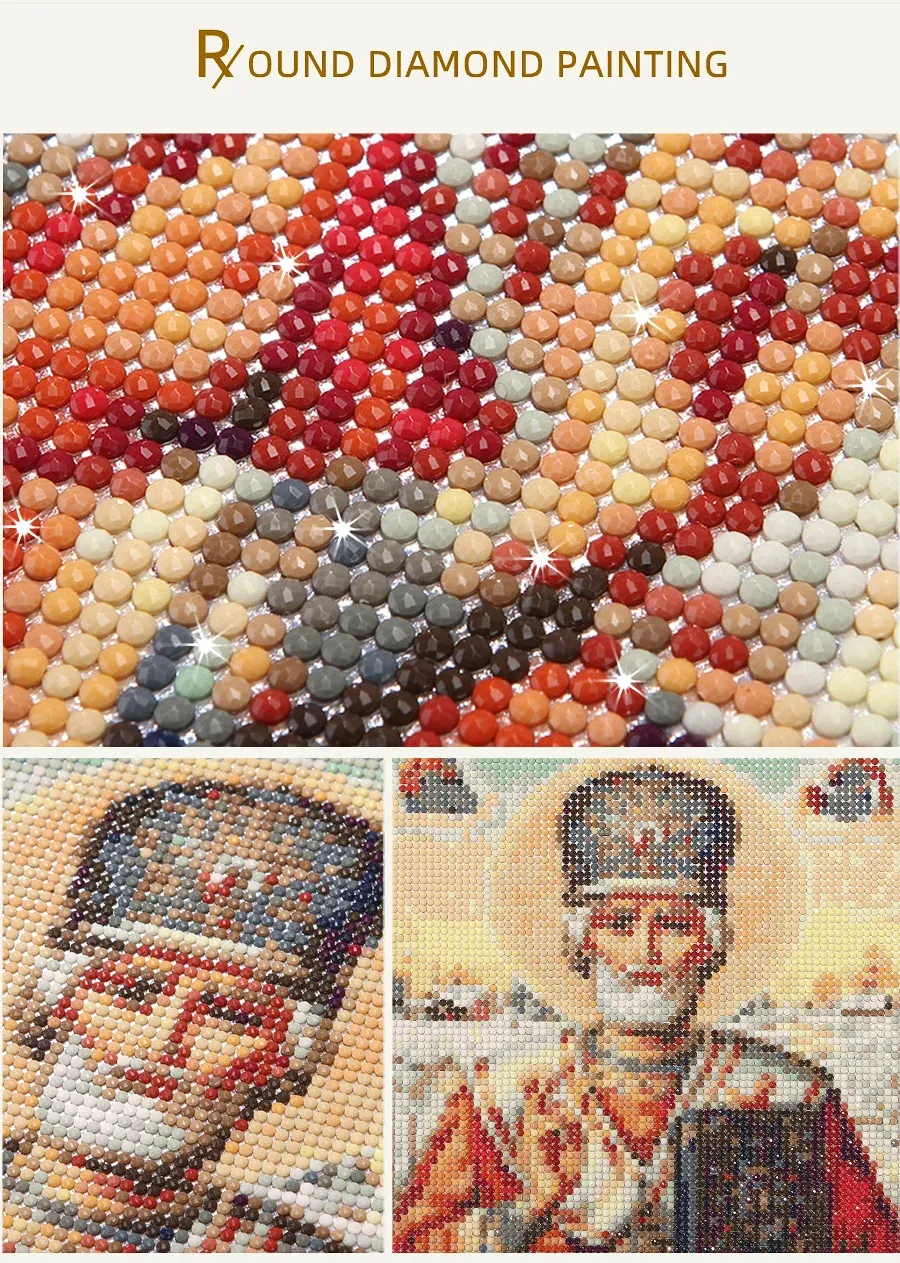 Diamantbild Marmor 3 Stück 20x25cm bis 30x40cm
