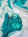 Diamantbild Marmor Gold abstrakt 20x30 bis 50x70 cm – Farbe Blau (A8)