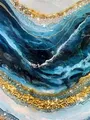 Diamantbild Marmor Gold abstrakt 20x30 bis 50x70 cm – Farbe Gelb (A2)