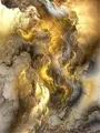 Diamantbild Marmor Gold abstrakt 20x30 bis 50x70 cm – Farbe Grün (A7)