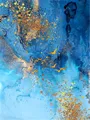 Diamantbild Marmor Gold abstrakt 20x30 bis 50x70 cm – Farbe WEISS (A1)