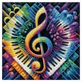 Diamantbild Notizen Spezialform 30x30cm – Farbe Colorful notes
