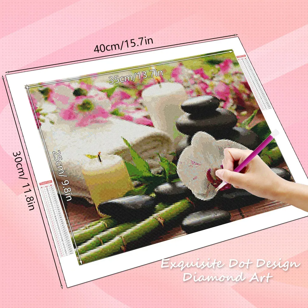 Diamantbild Orchidee 20x30cm bis 50x70cm