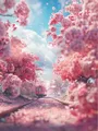Diamantbild Sakura Zug 30 bis 60 cm mit runden oder eckigen Steinen – Farbe YZ403