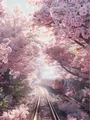 Diamantbild Sakura Zug 30 bis 60 cm mit runden oder eckigen Steinen – Farbe YZ402