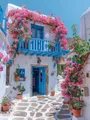 Diamantbild Santorini Mykonos Insel Landschaft Ägäis Kreuzstich – Farbe HXP806A-5