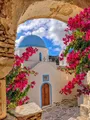 Diamantbild Santorini Mykonos Insel Landschaft Ägäis Kreuzstich – Farbe HXP806A-20