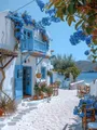Diamantbild Santorini Mykonos Insel Landschaft Ägäis Kreuzstich – Farbe HXP806A-8