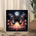 Diamantbild Schmetterling Mond Landschaft Strass Stickerei Deko – 3