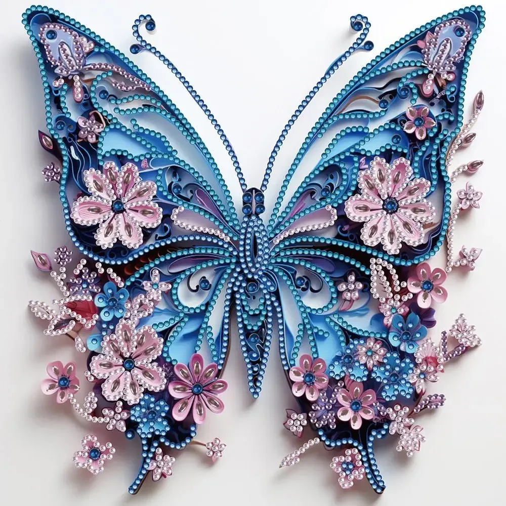 Diamantbild Schmetterling Spezialform 30x30cm