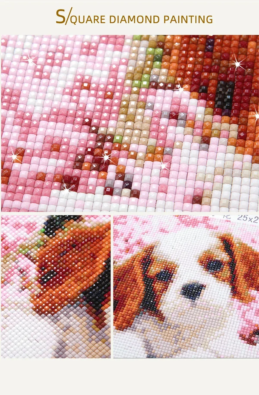Diamantbild Schwanenpaar abstrakt 20x40 bis 30x60 cm