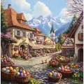 Diamantbild Stadt Straße Landschaft Mosaik Handgemachtes Geschenk – 1