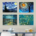 Diamantbild Sternenhimmel Van Gogh 30 x 40 cm mit runden Steinen – 1