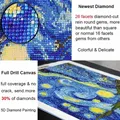 Diamantbild Sternenhimmel Van Gogh 30 x 40 cm mit runden Steinen – 5